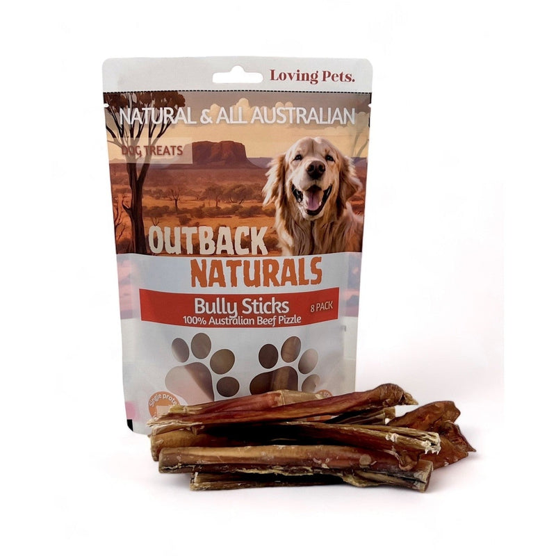 Loving Pets Outback Naturals Bully Sticks Dog Treats 8 Pack<3<3<3-Habitat Pet Supplies