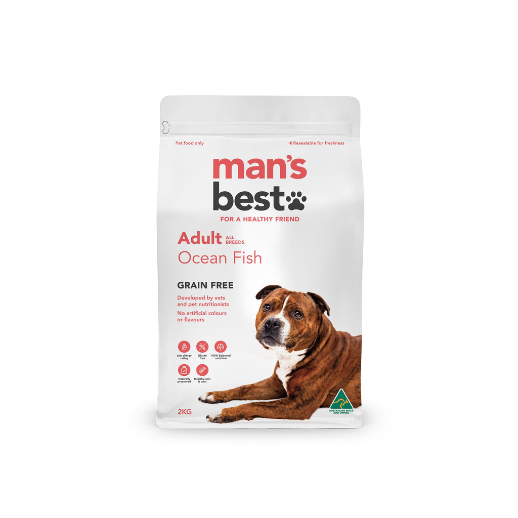 Mans Best Adult Premium Grain Free Ocean Fish Dry Dog Food 2kg~~~-Habitat Pet Supplies