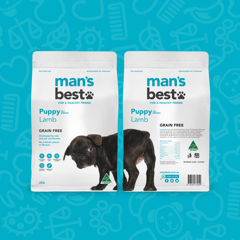 Mans Best Puppy Premium Grain Free Lamb Dry Food 12kg