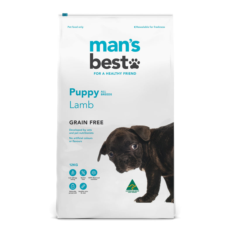 Mans Best Puppy Premium Grain Free Lamb Dry Food 12kg<3<3<3-Habitat Pet Supplies