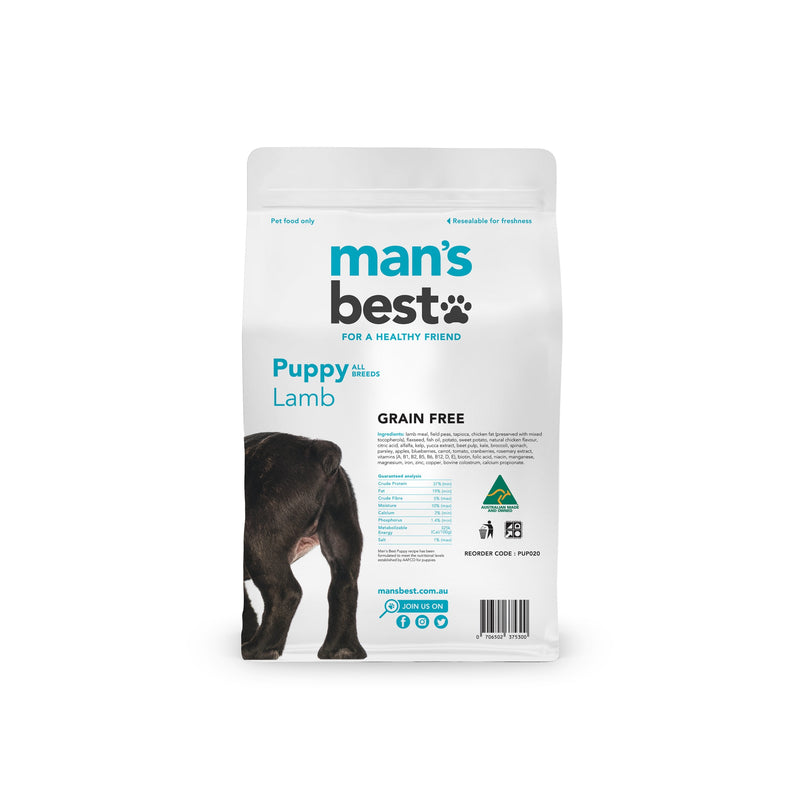 Mans Best Puppy Premium Grain Free Lamb Dry Food 2kg~~~