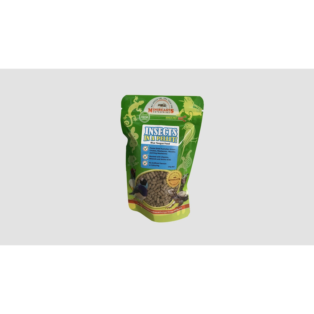 Minibeasts Insect in a Pellet Blue Tongue 125g-Habitat Pet Supplies