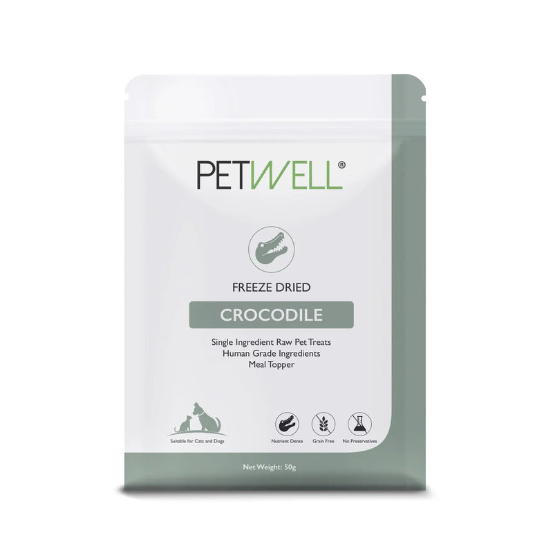 Petwell Freeze Dried Crocodile Treats for Dogs and Cats 50g-Habitat Pet Supplies