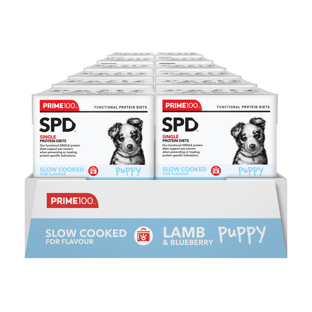 Prime 100 Slow Cooked Lamb and Blueberry Puppy Dog Food 354g x12^^^-Habitat Pet Supplies