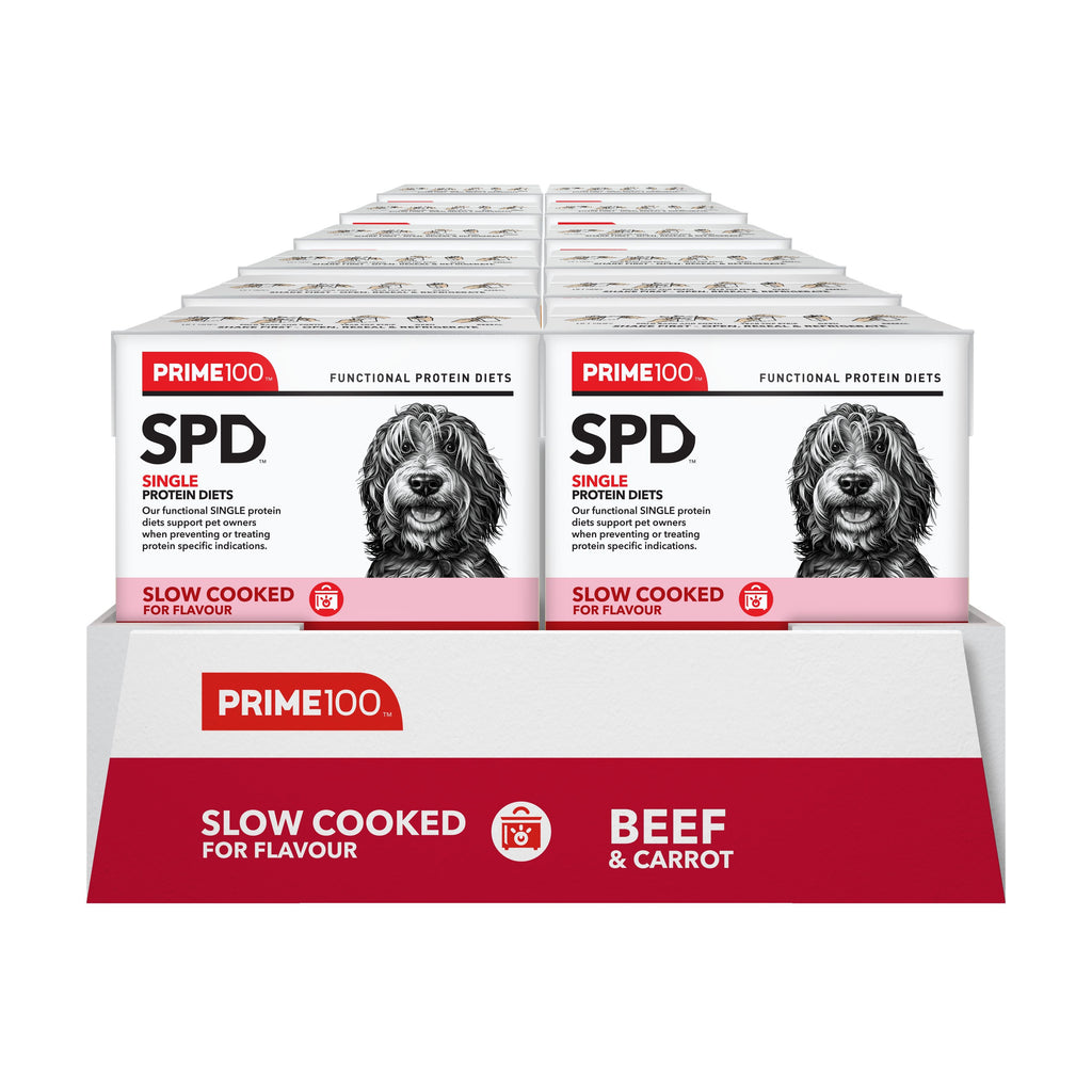 Prime 100 Slow Cooked SPD Beef and Carrot Dog Food 354g x 12^^^-Habitat Pet Supplies