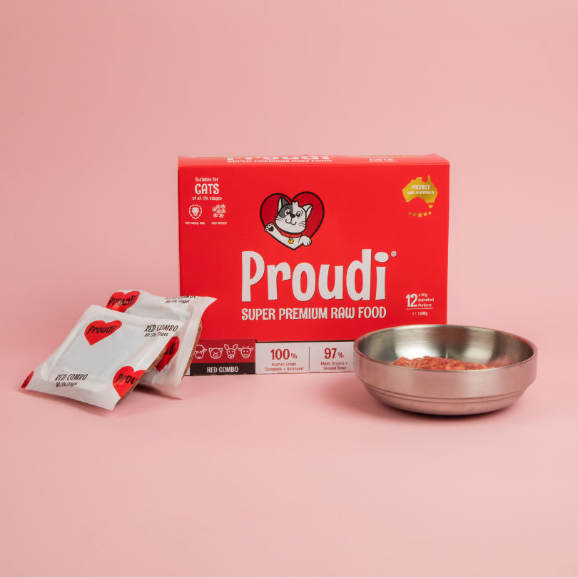 Proudi Red Combo Raw Cat Food Patties 1.08kg-Habitat Pet Supplies