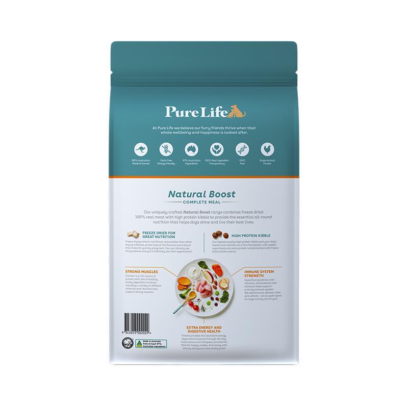 Pure Life Natural Boost Chicken Dry Dog Food 8kg^^^