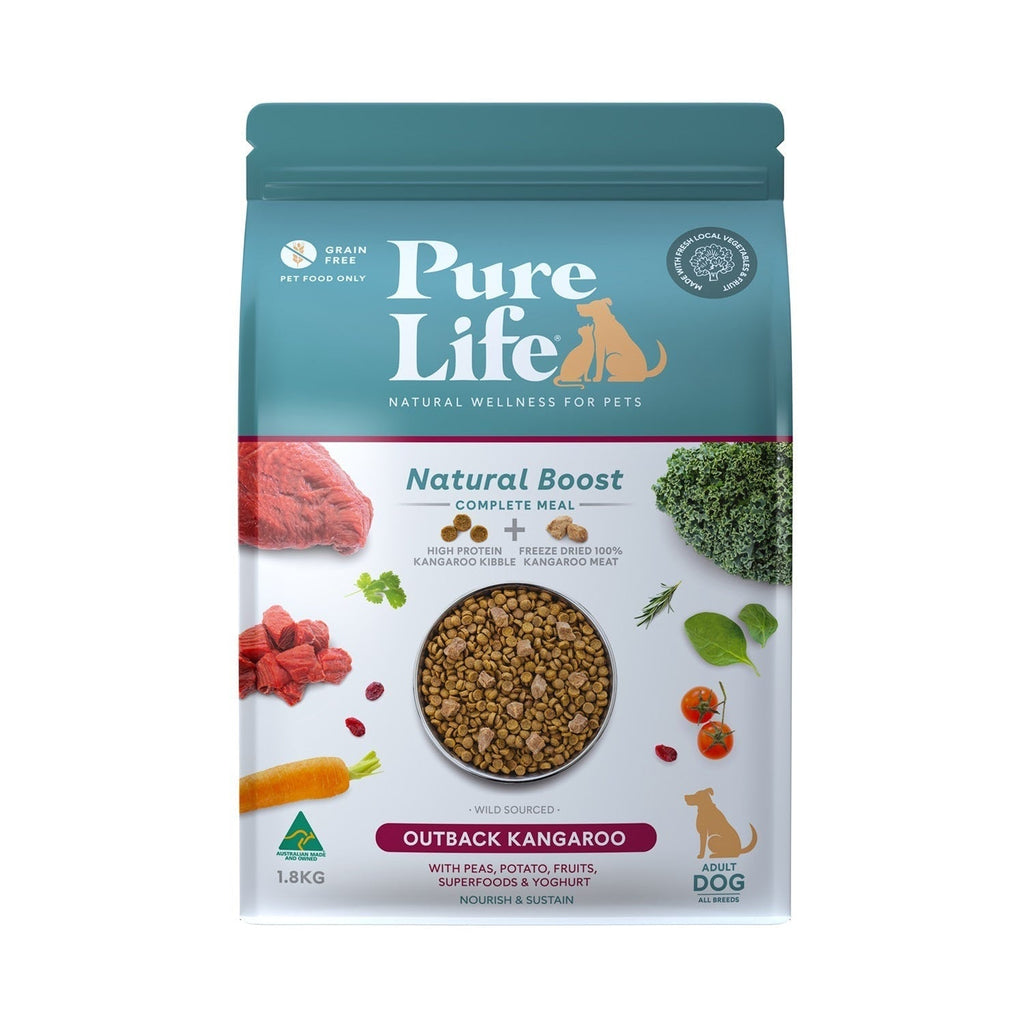 Pure Life Natural Boost Outback Kangaroo Dry Dog Food 1.8kg-Habitat Pet Supplies