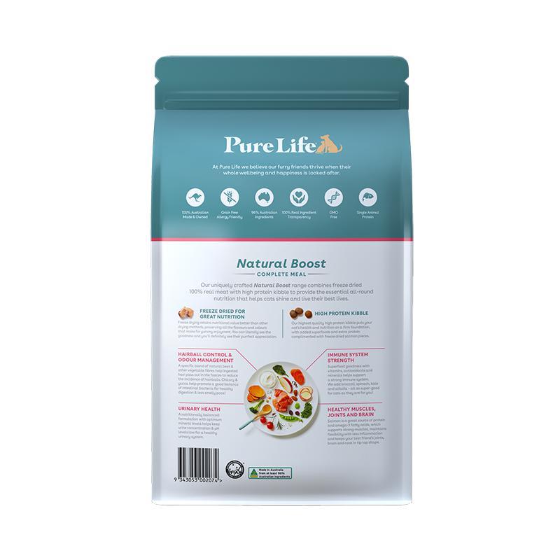 Pure Life Natural Boost Salmon Dry Cat Food 1.5kg