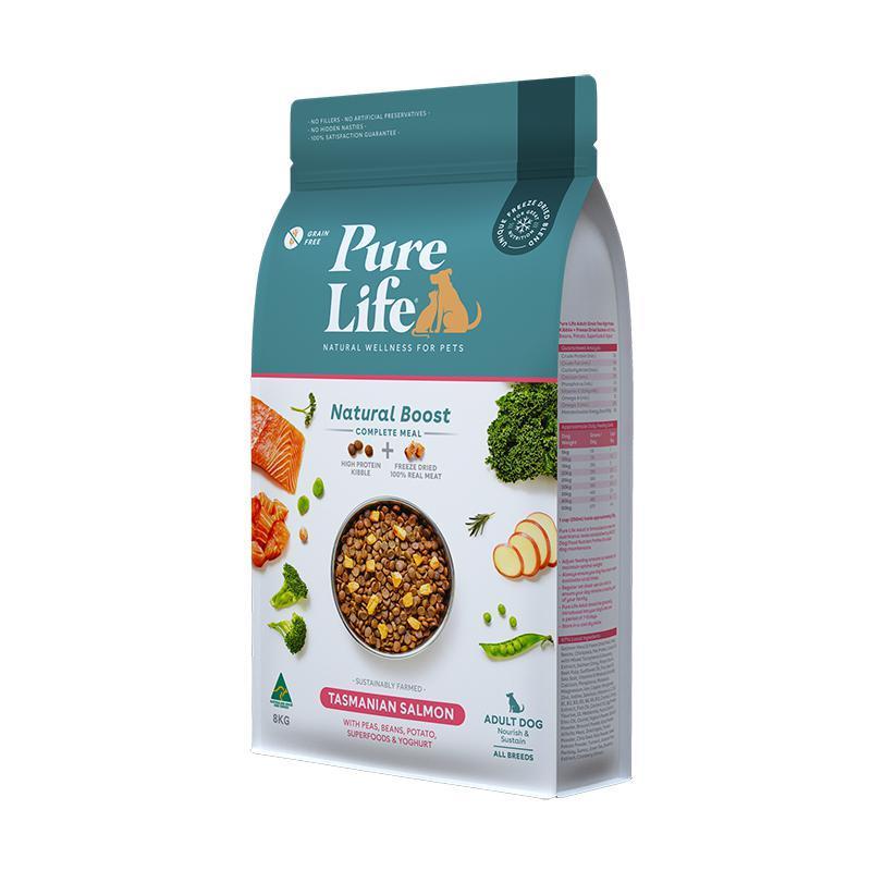 Pure Life Natural Boost Salmon Dry Dog Food 8kg*~*