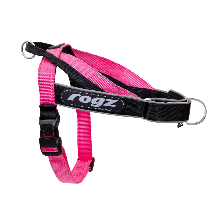 Rogz Utility LetzGo Personalised Harness Pink Med/Lge=^._.^=^^^-Habitat Pet Supplies