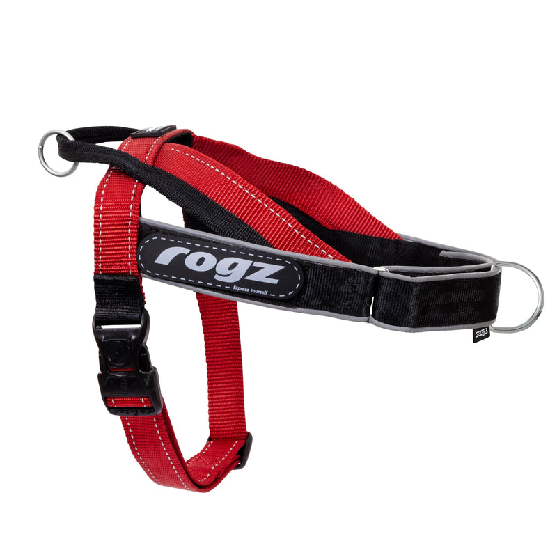 Rogz Utility LetzGo Personalised Harness Red Med/Lge=^._.^=^^^-Habitat Pet Supplies