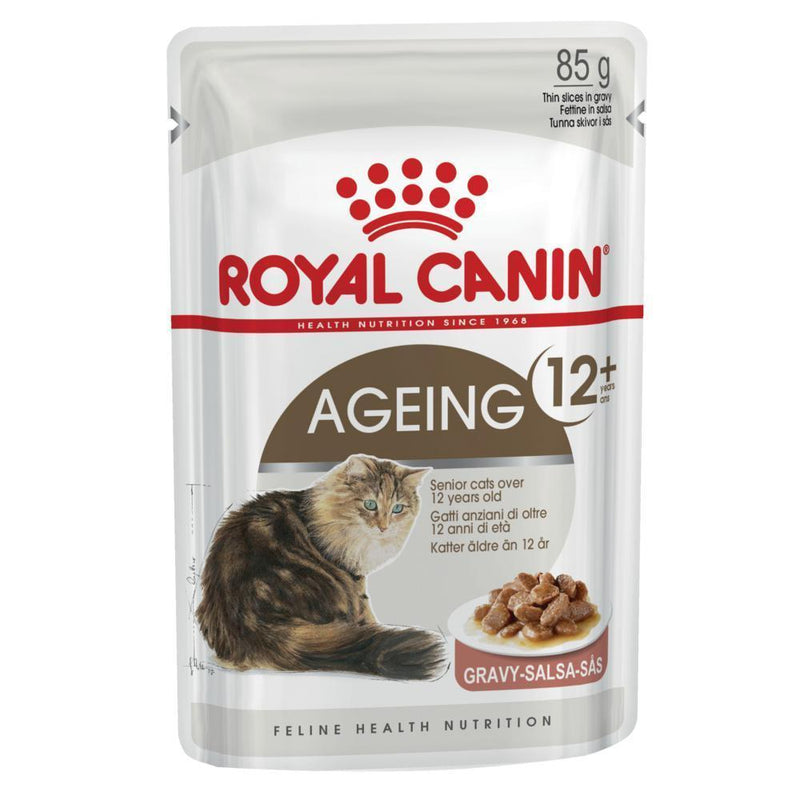 Royal Canin Cat Ageing 12+ with Gravy Wet Food Pouch 85g*~*-Habitat Pet Supplies