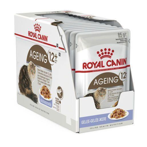 Royal Canin Cat Ageing 12+ with Jelly Wet Food Pouches 85g x 12*~*-Habitat Pet Supplies