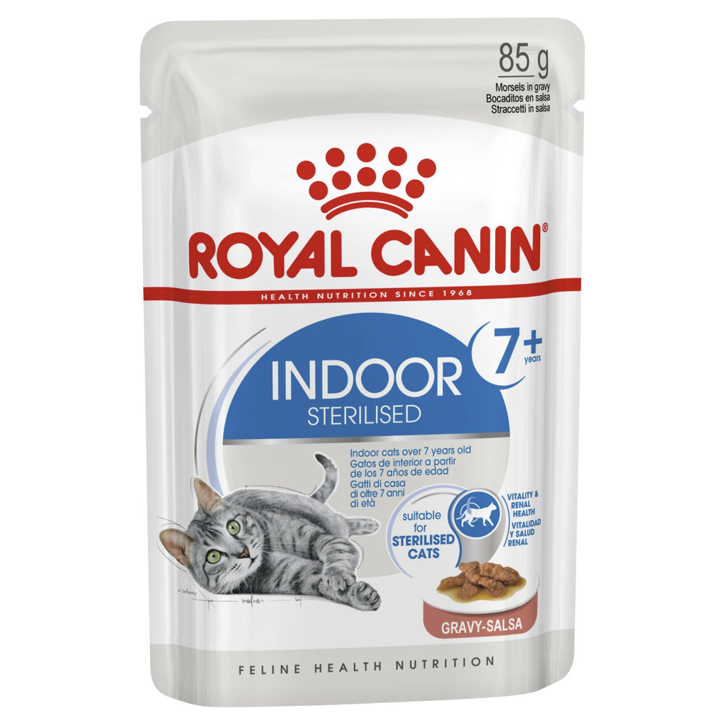 Royal Canin Cat Indoor 7+ with Gravy Wet Food Pouch 85g*~*-Habitat Pet Supplies