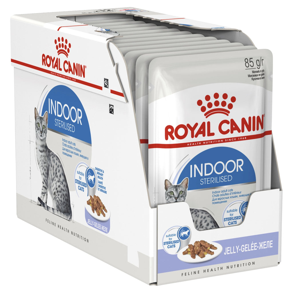 Royal Canin Cat Indoor with Jelly Wet Food Pouches 85g x 12*~*-Habitat Pet Supplies