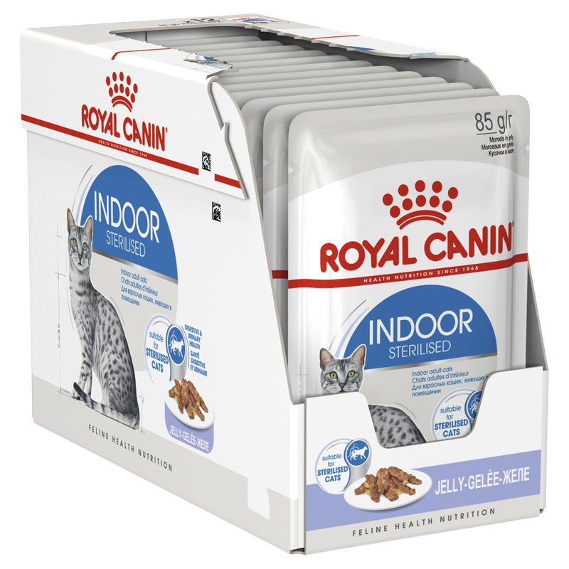 Royal Canin Cat Indoor with Jelly Wet Food Pouches 85g x 12-Habitat Pet Supplies