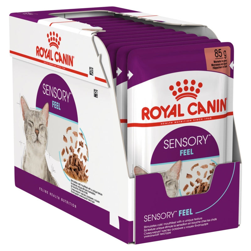 Royal Canin Cat Sensory Feel Gravy Adult Wet Food Pouches 85g x 12^^^-Habitat Pet Supplies