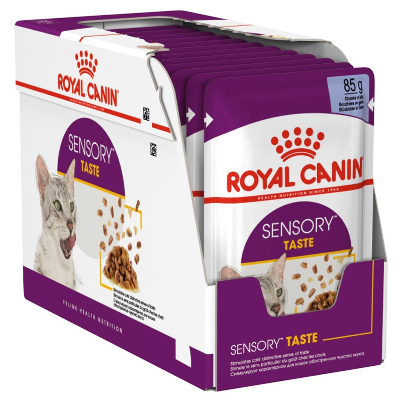 Royal Canin Cat Sensory Taste Jelly Adult Wet Food Pouches 85g x 12^^^-Habitat Pet Supplies