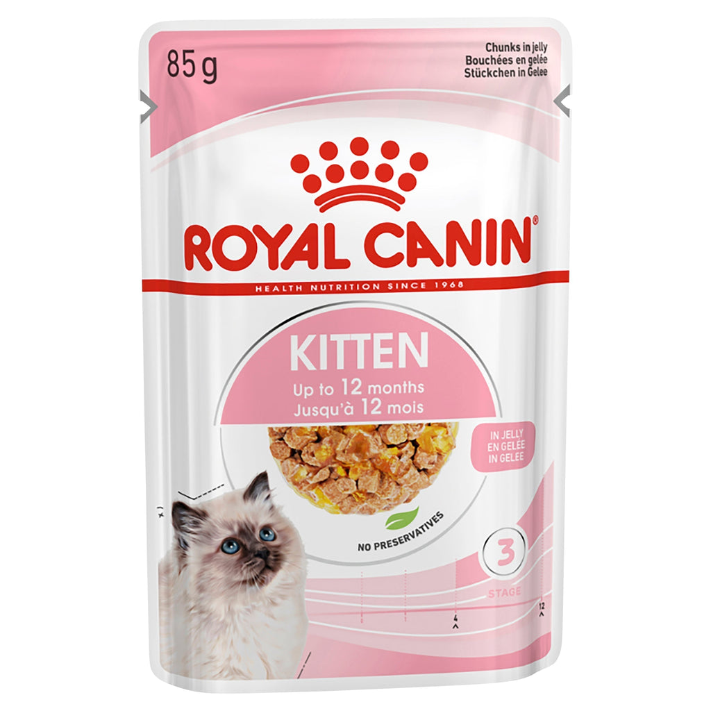 Royal Canin Kitten with Jelly Wet Food Pouch 85g^^^-Habitat Pet Supplies