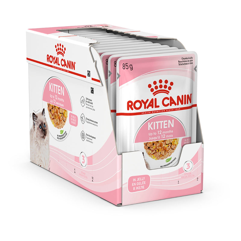 Royal Canin Kitten with Jelly Wet Food Pouches 85g x 12<3 <3 <3-Habitat Pet Supplies