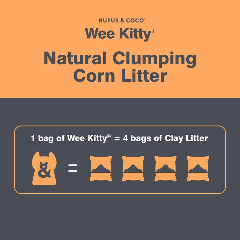 Rufus & Coco Wee Kitty Corn Clumping Cat Litter 9kg ^._.^