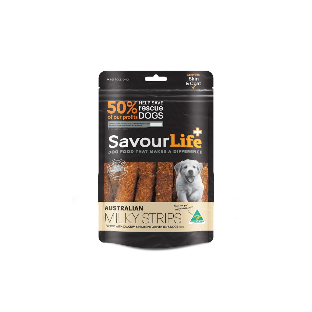 SavourLife Australian Milky Strips Dog Treats 150g^^^-Habitat Pet Supplies