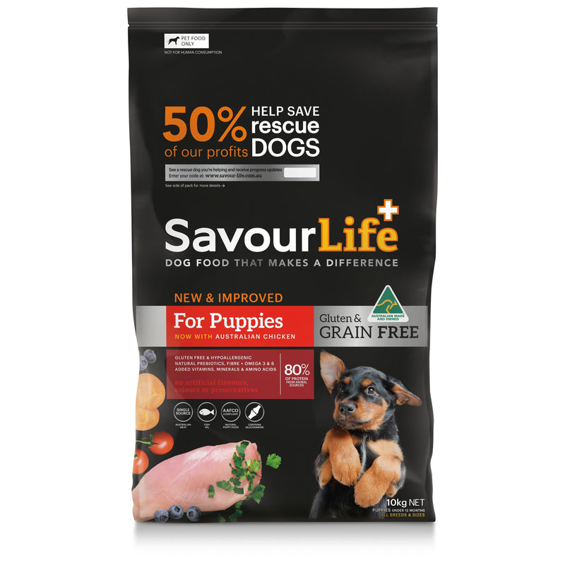 SavourLife Grain Free Dry Dog Food Chicken for Puppies 10kg^^^-Habitat Pet Supplies