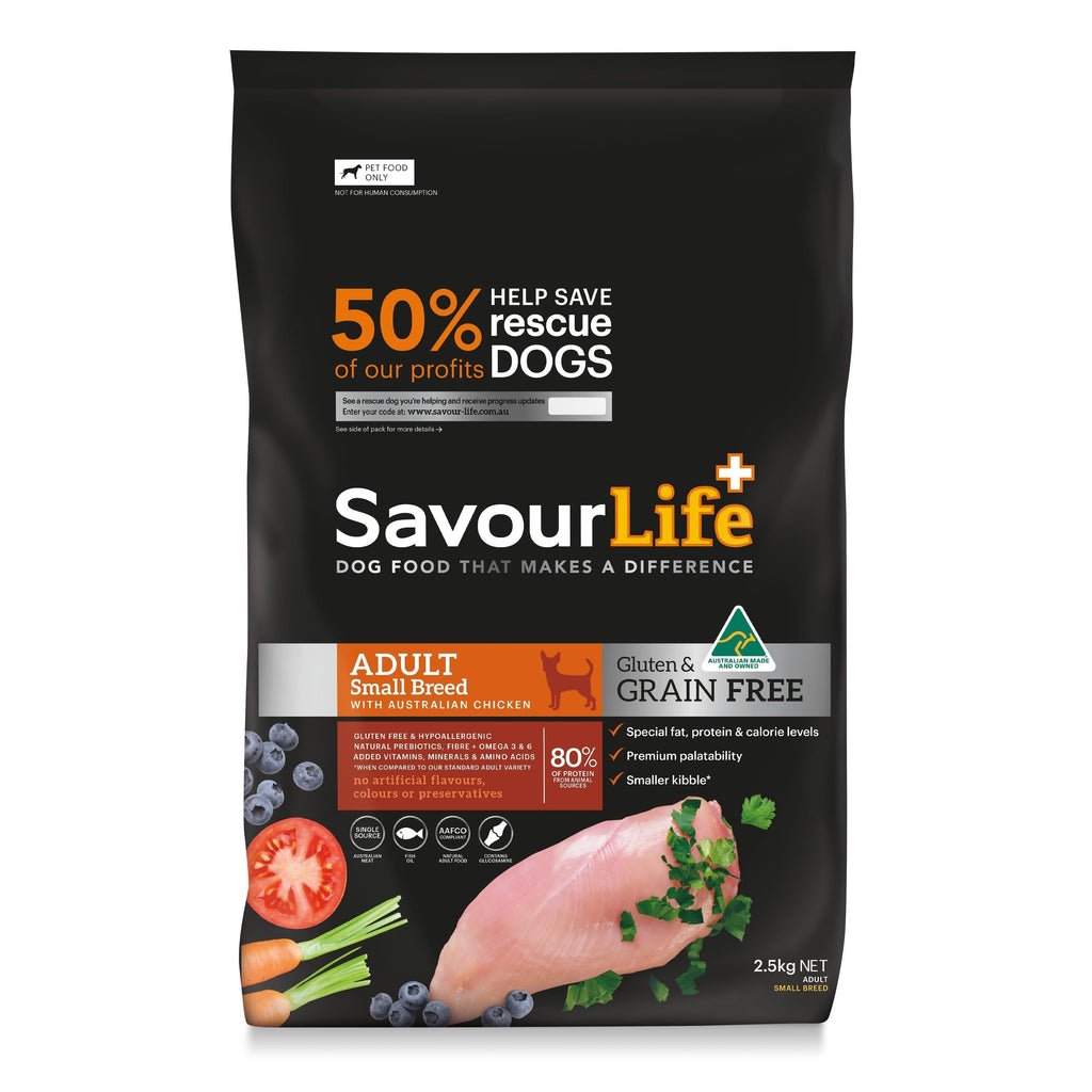 SavourLife Grain Free Dry Dog Food Chicken for Small Breed 2.5kg^^^-Habitat Pet Supplies