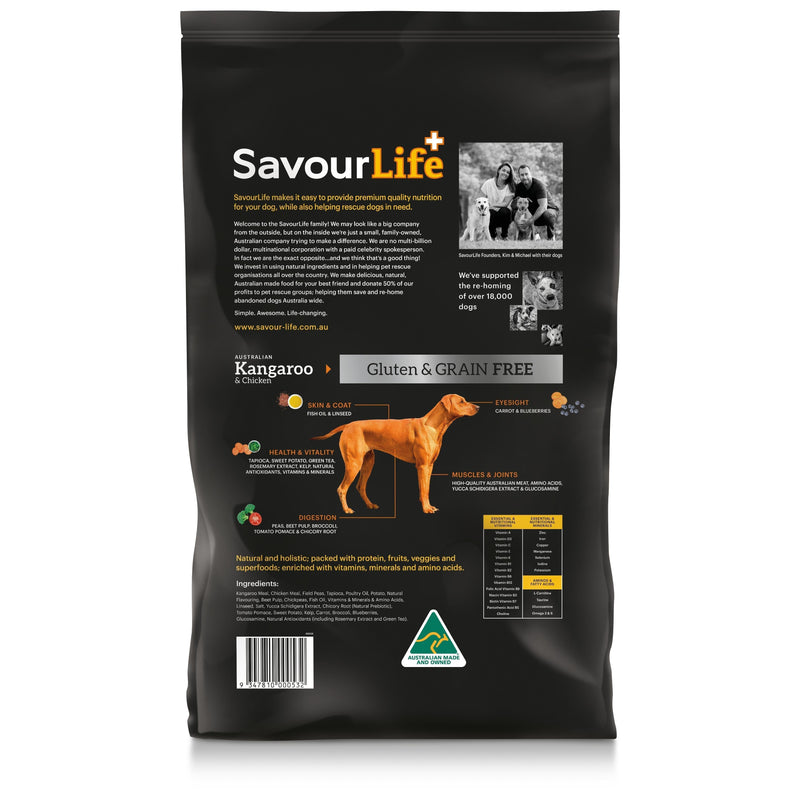 SavourLife Grain Free Dry Dog Food Kangaroo and Chicken 10kg^^^