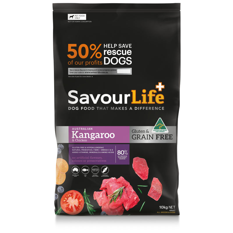 SavourLife Grain Free Dry Dog Food Kangaroo and Chicken 10kg^^^-Habitat Pet Supplies