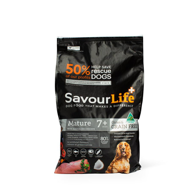 SavourLife Grain Free Mature Dry Dog Food Chicken 10kg^^^-Habitat Pet Supplies