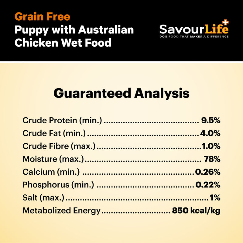 Savourlife Grain Free Chicken Puppy Wet Food 375g X12