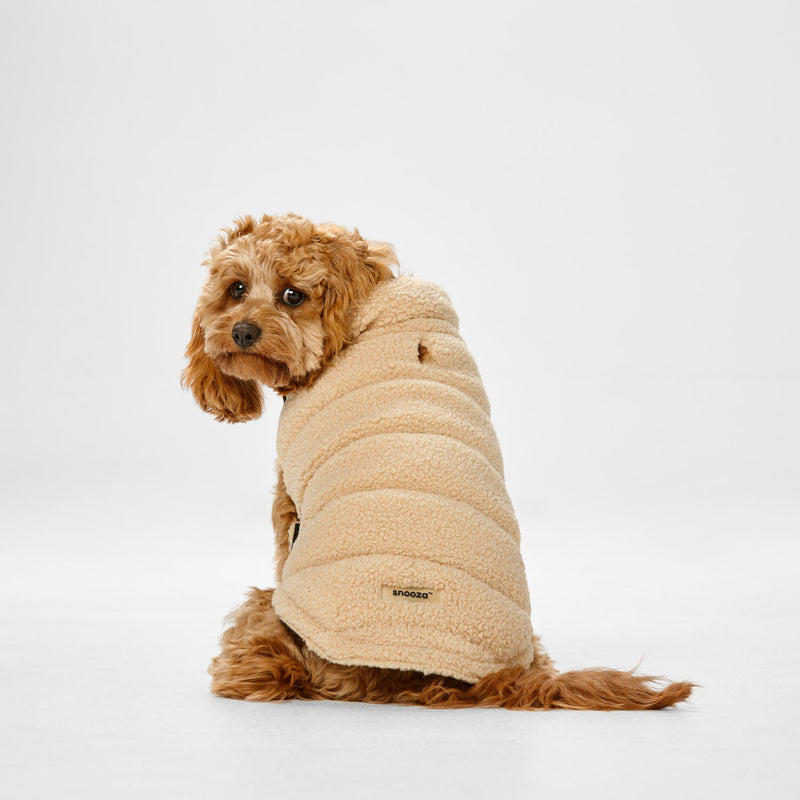 Snooza Dog Apparel Teddy Puffer Jacket Caramel Large ***