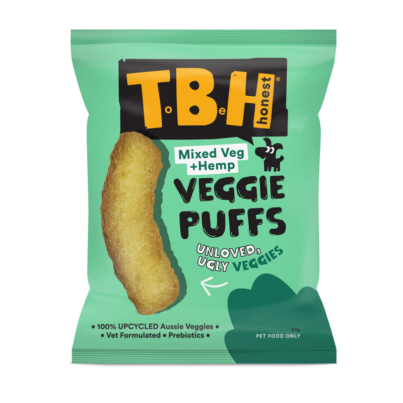 TBH Veggie Puffs with Mixed Vegetables and Hemp Dog Treats 80g^^^-Habitat Pet Supplies