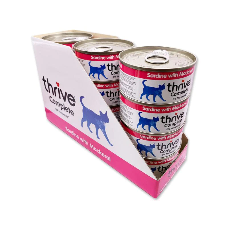 Thrive Sardine and Mackerel Wet Cat Food 75g x12^^^-Habitat Pet Supplies