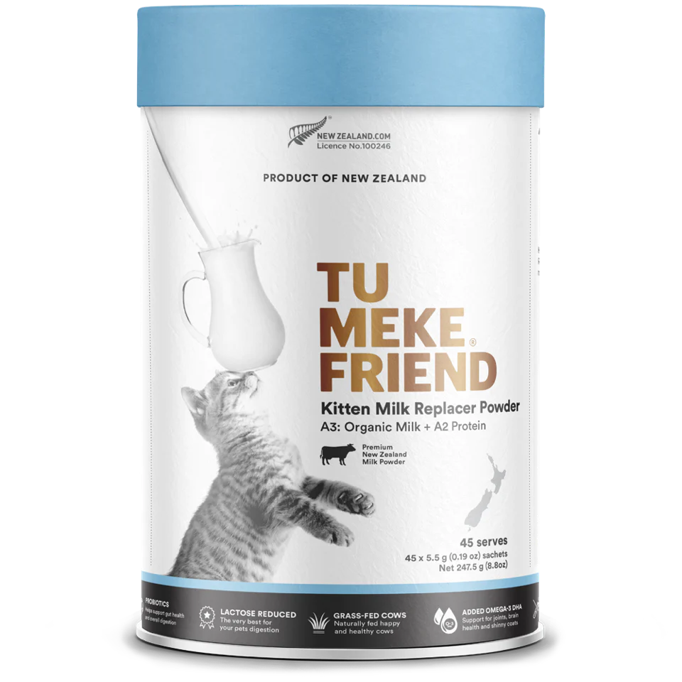 Tu Meke Friend A3 Organic Milk Replacament Powder with A3 Protein for Kittens 45x 5.5g Serves ***-Habitat Pet Supplies