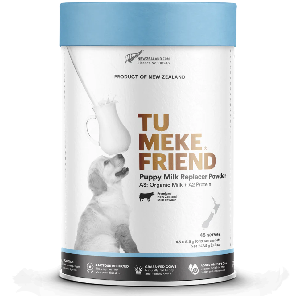 Tu Meke Friend A3 Organic Milk Replacament Powder with A3 Protein for Puppies 45x 5.5g Serves ***-Habitat Pet Supplies