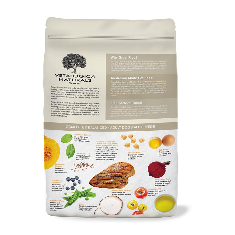 Vetalogica Naturals Grain Free Chicken Dry Dog Food 13kg