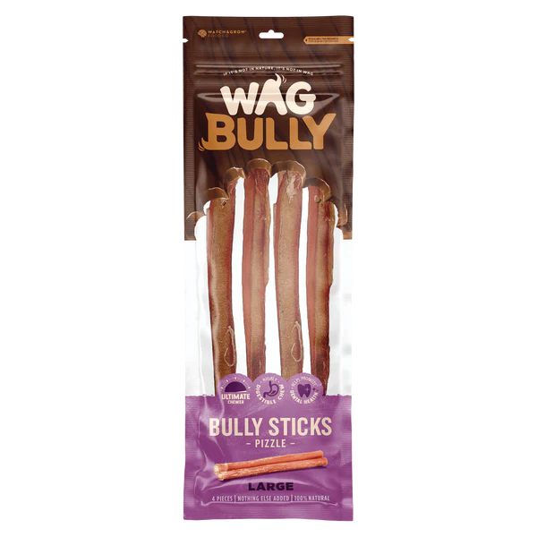 Wag Bully Stick Large 4 Pack-Habitat Pet Supplies