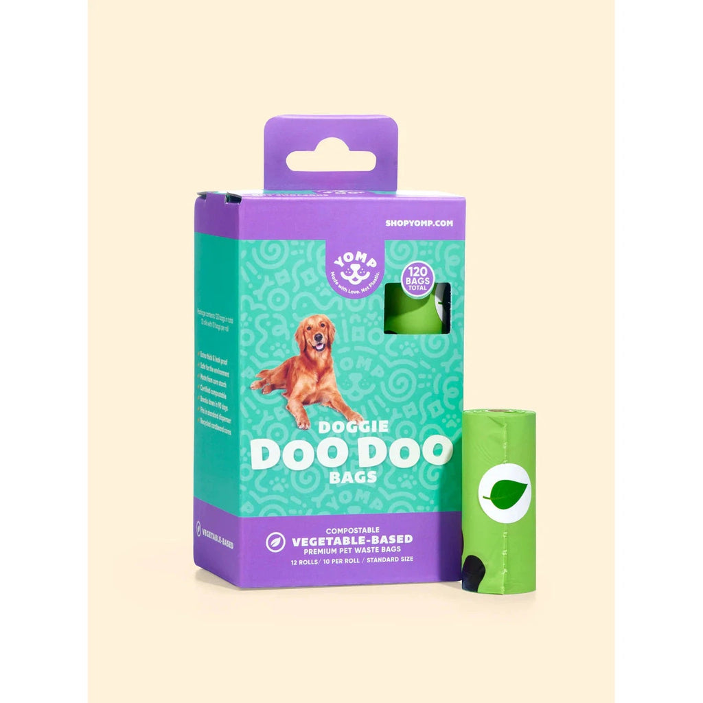 Yomp Doggie Doo Doo Compostable Poop Bags 12 Rolls 120 Bags-Habitat Pet Supplies