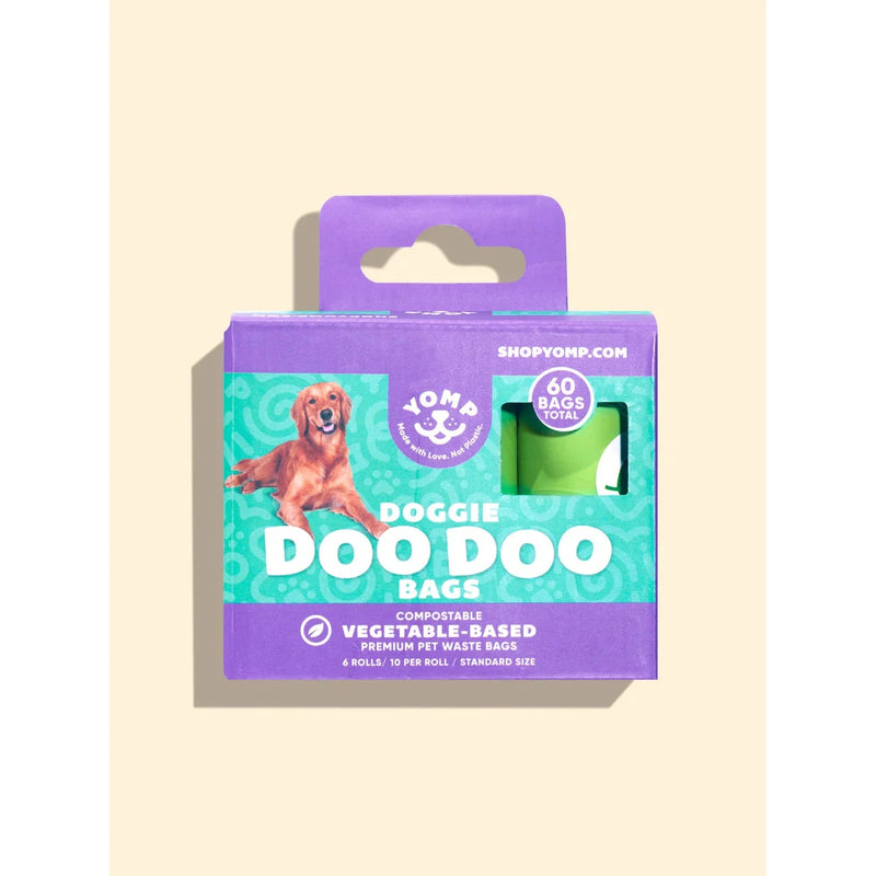 Yomp Doggie Doo Doo Compostable Poop Bags 6 Rolls 60 Bags