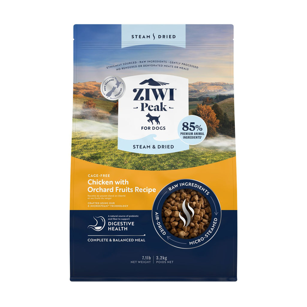 ZIWI Peak Steam and Dried Cage Free Chicken with Orchard Fruits Dog Food 3.2kg^^^-Habitat Pet Supplies