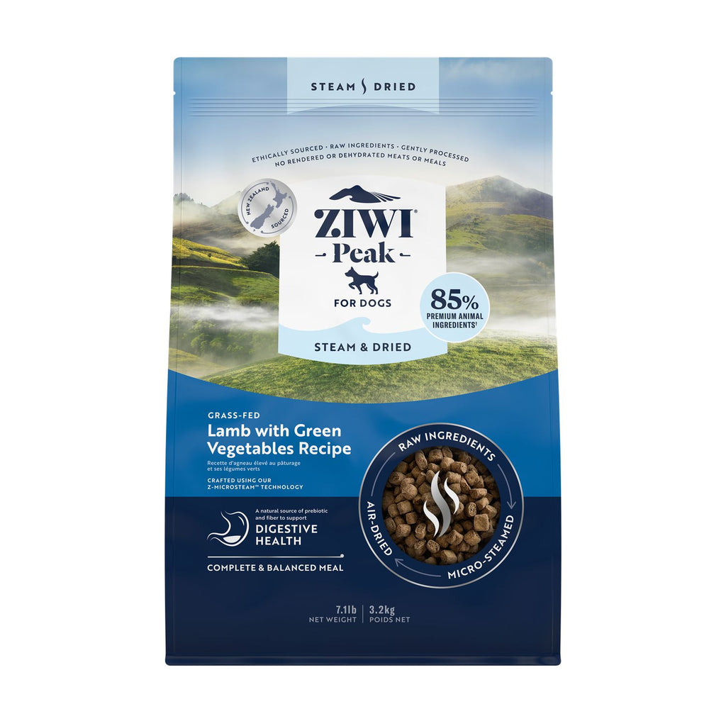 ZIWI Peak Steam and Dried Lamb with Green Vegetables Dog Food 3.2kg^^^-Habitat Pet Supplies