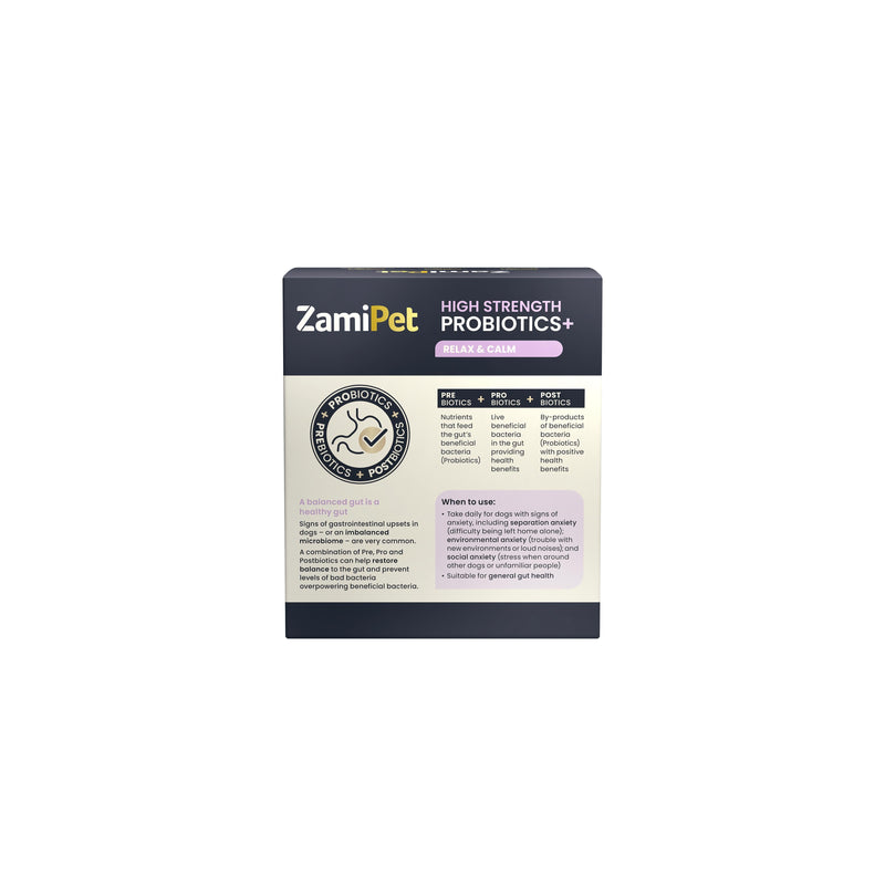 ZamiPet High Strength Probiotics Relax and Calm for Dogs 30 Sachets