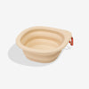 Zee.Dog Go Bowl Collapsible Silicone Travel Bowl Biscotti Beige-Habitat Pet Supplies