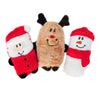 Zippy Paws Christmas Squeakie Buddies Santa Reindeer Snowman Soft Dog Toy 3 Pack***-Habitat Pet Supplies