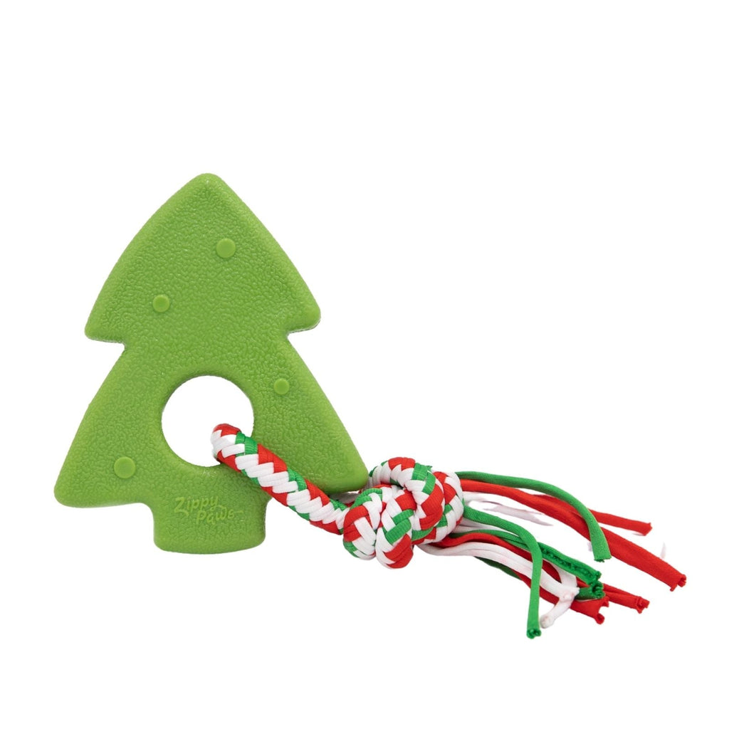 Zippy Pawz Christmas ZippyTuff Teether Christmas Tree Puppy Dog Toy***-Habitat Pet Supplies