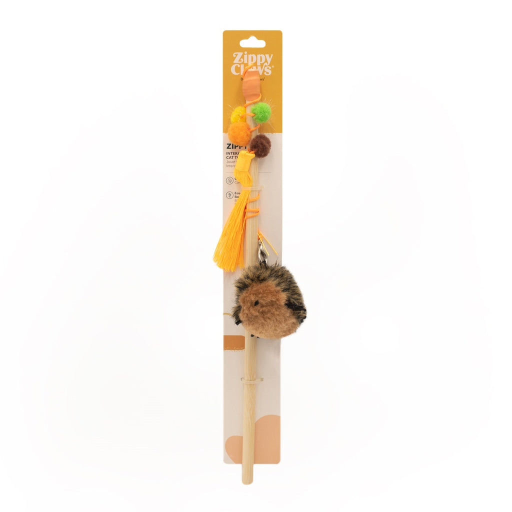 Zippy Pawz Zippy Claws Catnip ZippyStick Hedgehog Wand Cat Toy^^^-Habitat Pet Supplies