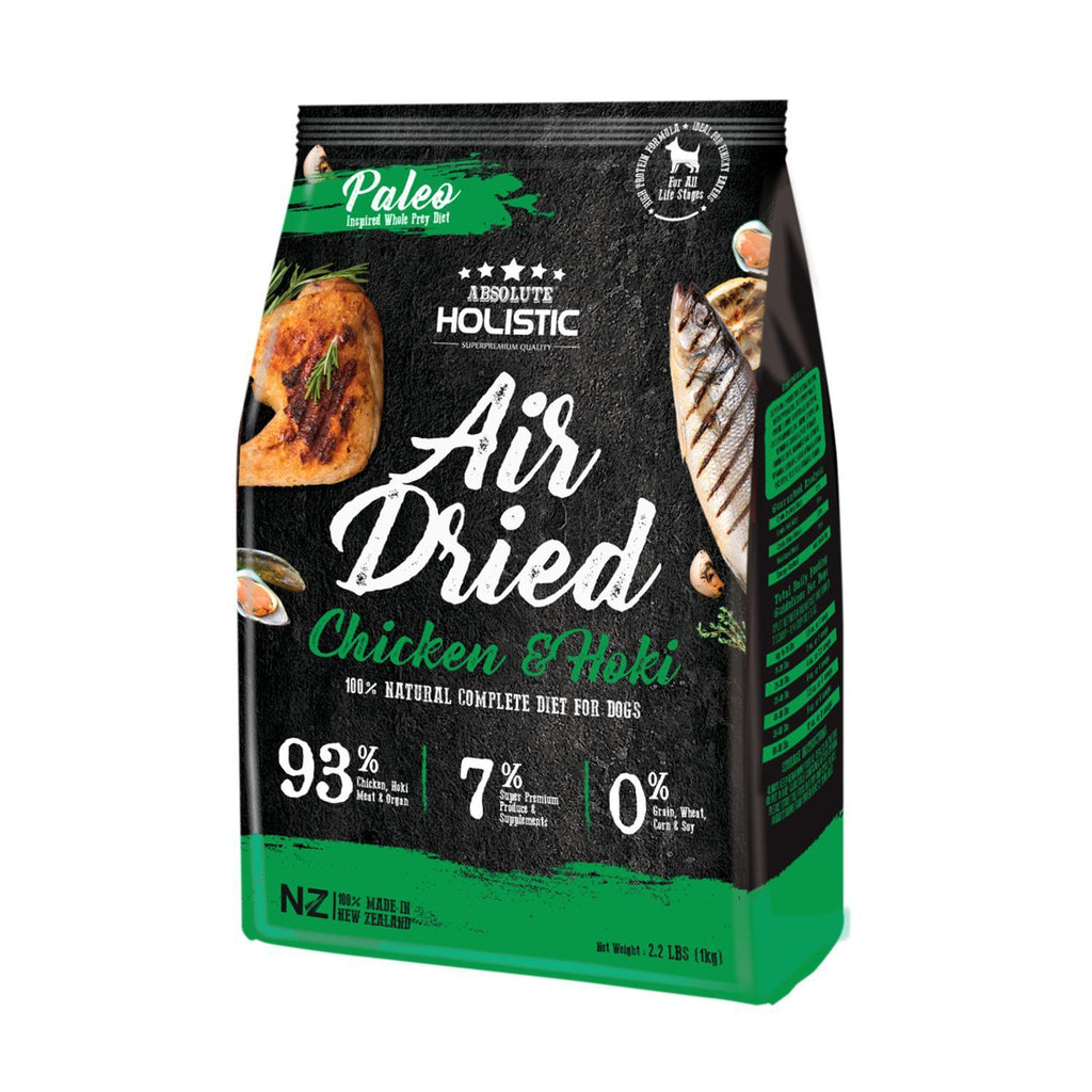 Absolute Holistic Air Dried Dog Food Chicken and Hoki 1kg-Habitat Pet Supplies